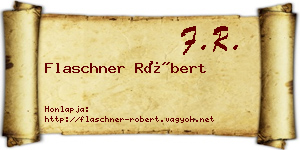 Flaschner Róbert névjegykártya